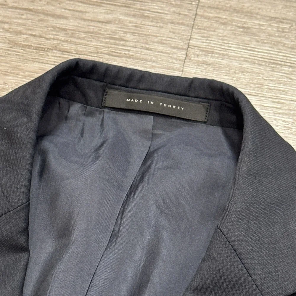 Hugo‎ Boss Sport Coat Mens 36 R Blue Wool Two Button Jacket Blazer Preppy Pocket